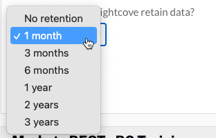 data retention options
